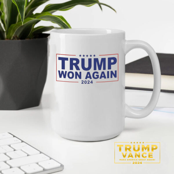 Trump Won Again Mug, Trump 2024 Mugs2