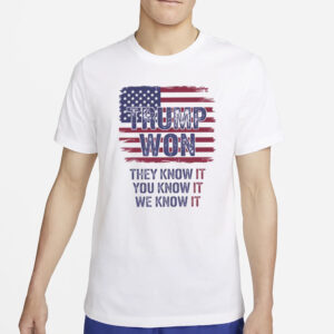 Trump Won Statement Shirt, Pro Trump Apparel, Patriotic American Flag Shirts3