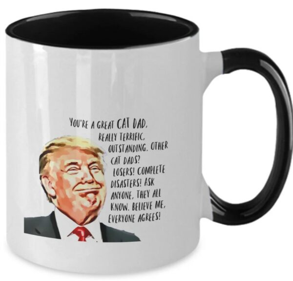 Trump mug cat dad, President Donald trump republican funny political Mugs