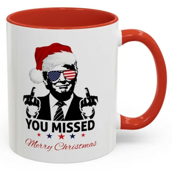 Trump mug, you mised merry christmas mug