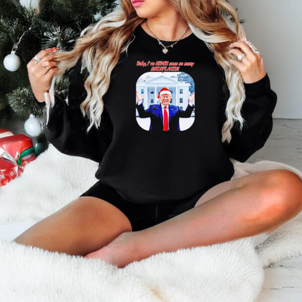 Trump never seen so many snowflakes funny Christmas shirt, Sweatshirt1