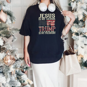 Trump shirt, American Flag Tee Jesus Is My Savior Trump Is My President T-shirt2