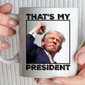 Trump shot Mug, Trump shooting Mug, President Trump shot Mug