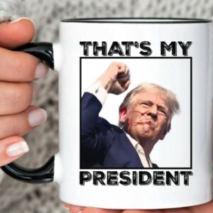 Trump shot Mug, Trump shooting Mug, President Trump shot Mug1