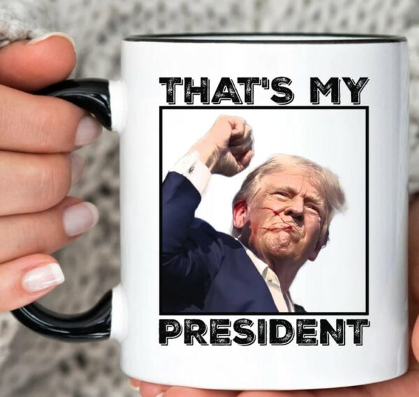 Trump shot Mug, Trump shooting Mug, President Trump shot Mug1