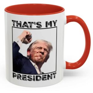 Trump shot Mug, Trump shooting Mug, President Trump shot Mug2