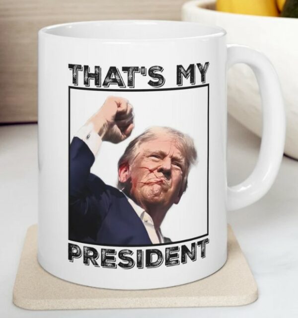 Trump shot Mug, Trump shooting Mug, President Trump shot Mug3