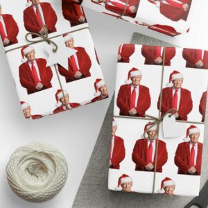 Wrapping Paper Christmas Trump 2024 MAGA Trump Christmas