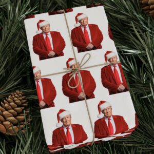 Wrapping Paper Christmas Trump 2024 MAGA Trump Christmas USA