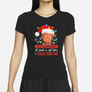 Christmas Santa Trump Shirt, It's Beginning The Look A Lot Like I Told You So Trump T-Shirt