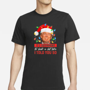 Christmas Santa Trump Shirt, It's Beginning The Look A Lot Like I Told You So Trump T-Shirt2