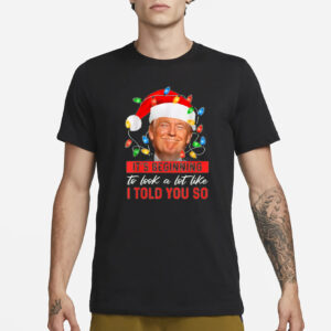 Christmas Santa Trump Shirt, It's Beginning The Look A Lot Like I Told You So Trump T-Shirt3