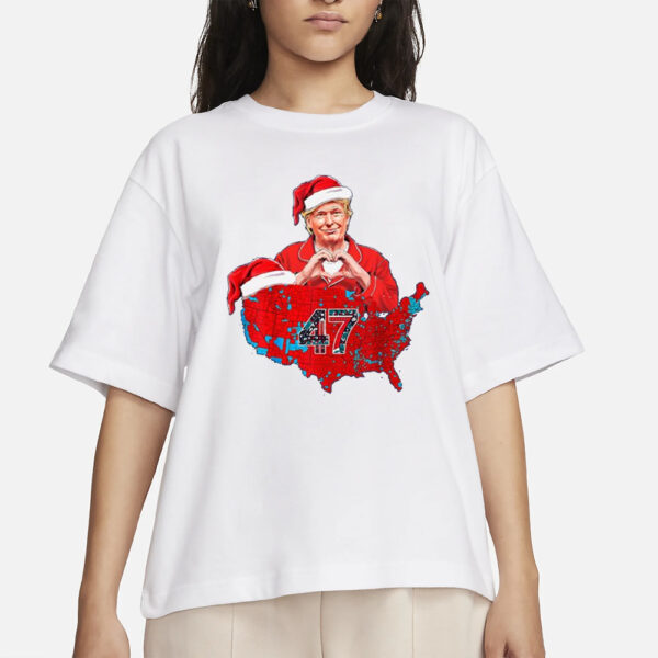 Donald Trump Christmas Red Usa Coverage Trump Xmas T-Shirts