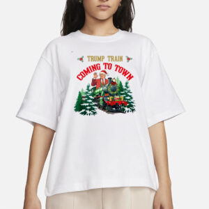 Holiday Festive Graphic Shirt, Trump Train Coming To Town Christmas Shirts