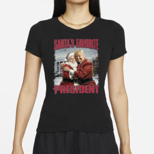 Humorous Trump Christmas Shirts, Santa's Favorite President Shirt