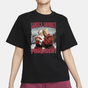 Humorous Trump Christmas Shirts, Santa's Favorite President Shirt1