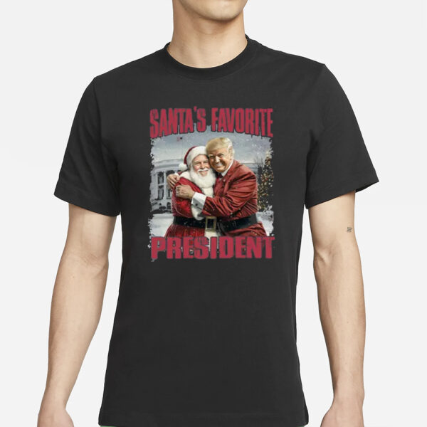 Humorous Trump Christmas Shirts, Santa's Favorite President Shirt2