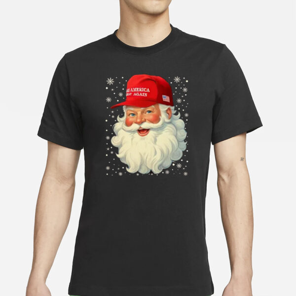 Retro Make Christmas Great Again Trump Christmas Santa T-Shirts2