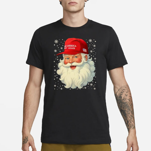 Retro Make Christmas Great Again Trump Christmas Santa T-Shirts3