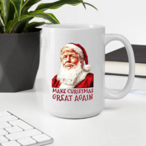 Trump Christmas Mug, Santa Make America Great Again Mug, president Trump Mug