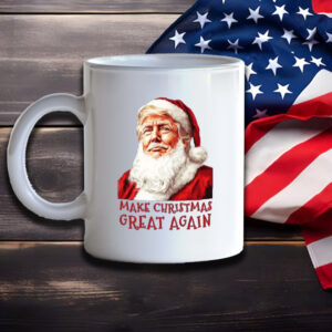 Trump Christmas Mug, Santa Make America Great Again Mug, president Trump Mug1