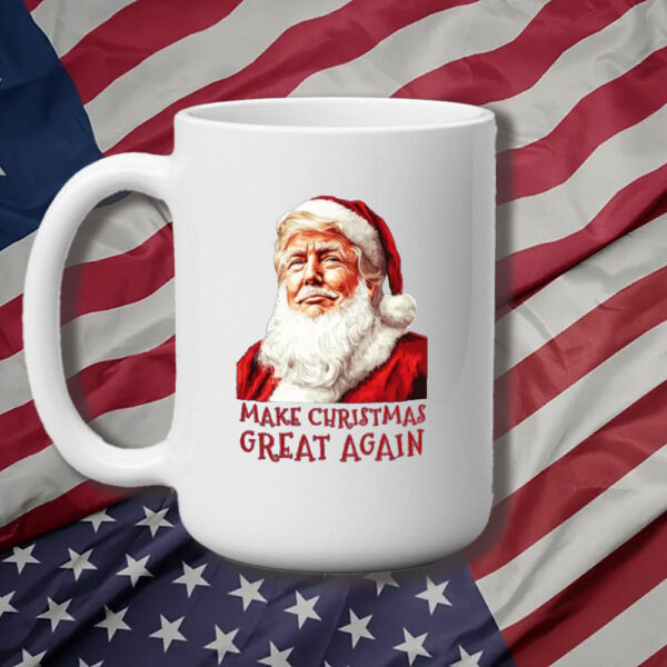 Trump Christmas Mug, Santa Make America Great Again Mug, president Trump Mug3