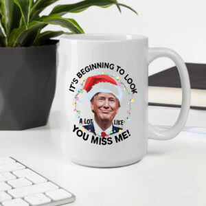 Trump Christmas Mug, Santa Trump Xmas Mug, you miss me Mug