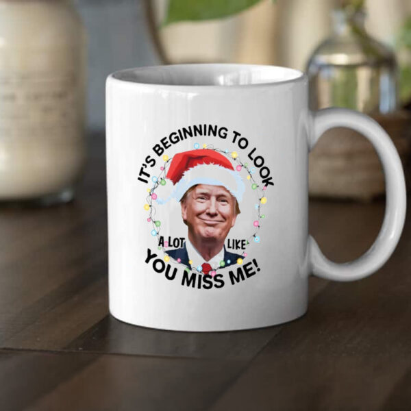 Trump Christmas Mug, Santa Trump Xmas Mug, you miss me Mug2