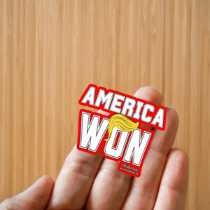 America Won Trump Hair Sticker ,Car Magnet