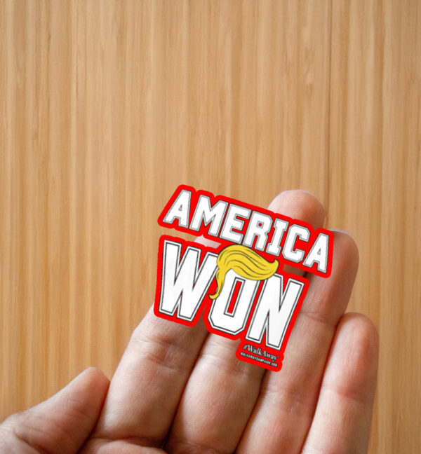 America Won Trump Hair Sticker ,Car Magnet