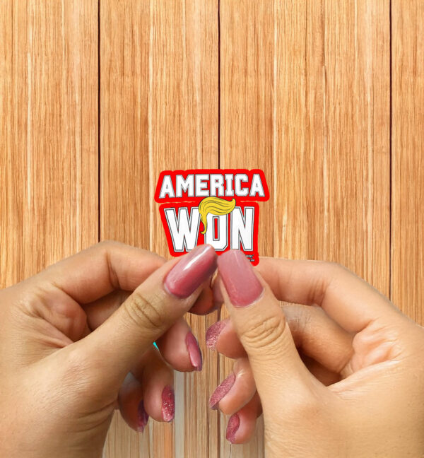 America Won Trump Hair Sticker ,Car Magnet