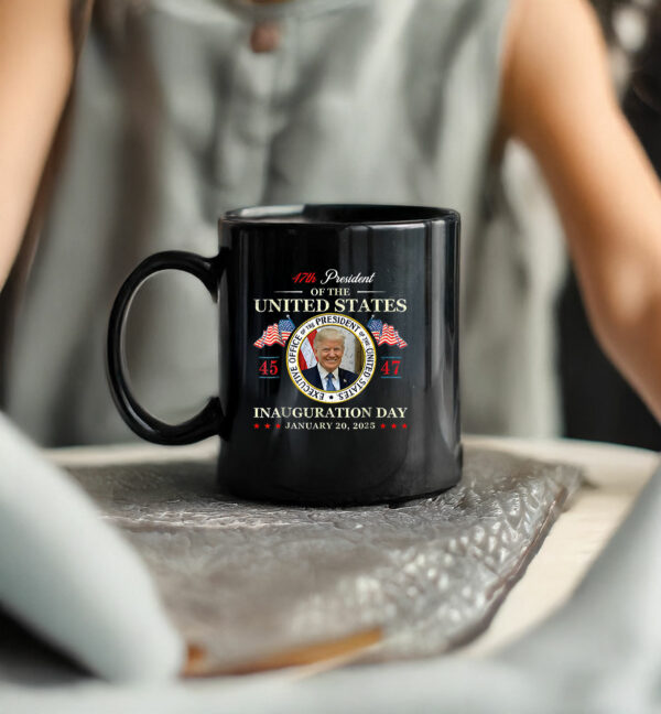 Donald Trump Inauguration Day 2025 47th President USA Flag Mug