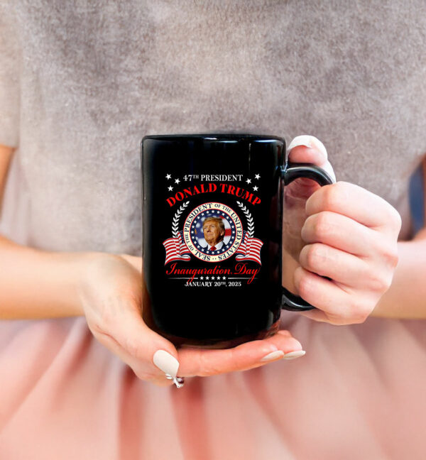 Donald Trump Inauguration Day 2025 USA 47th President 45 47 Mug