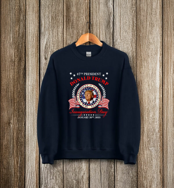 Donald Trump Inauguration Day 2025 USA 47th President 45 47 T-Shirt