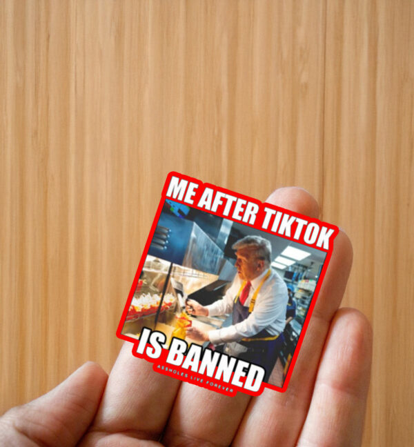 Linda Finegold Me After Tiktok Is Banned Assholes Live Forever Sticker ,Car Magnet