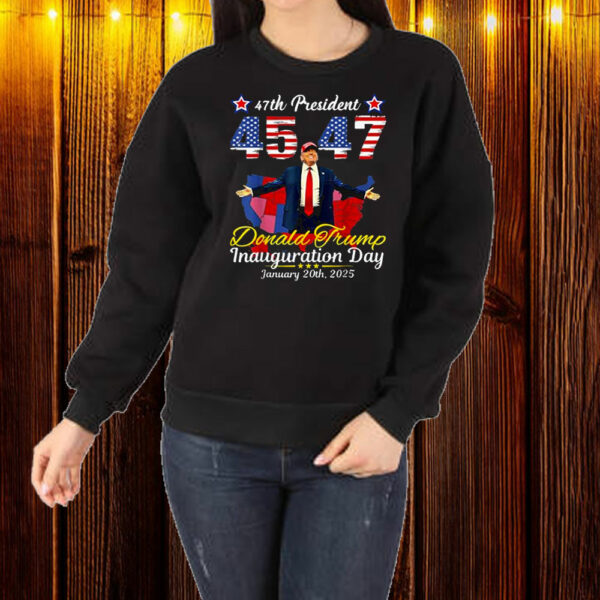 President Donald Trump Inauguration Day 2025 Memorabilia Flag T-Shirt