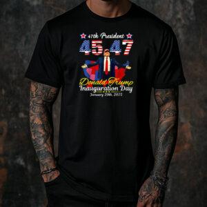 President Donald Trump Inauguration Day 2025 Memorabilia Flag T-Shirt