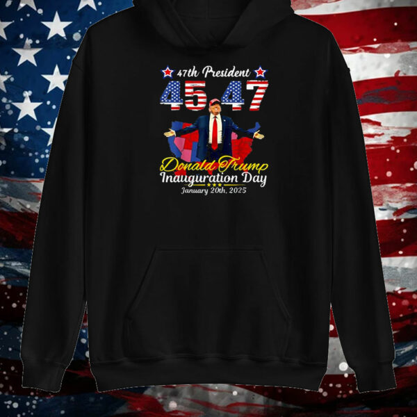 President Donald Trump Inauguration Day 2025 Memorabilia Flag T-Shirt