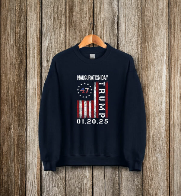 President Donald Trump Inauguration Day 2025 Memorabilia Flag T-Shirts