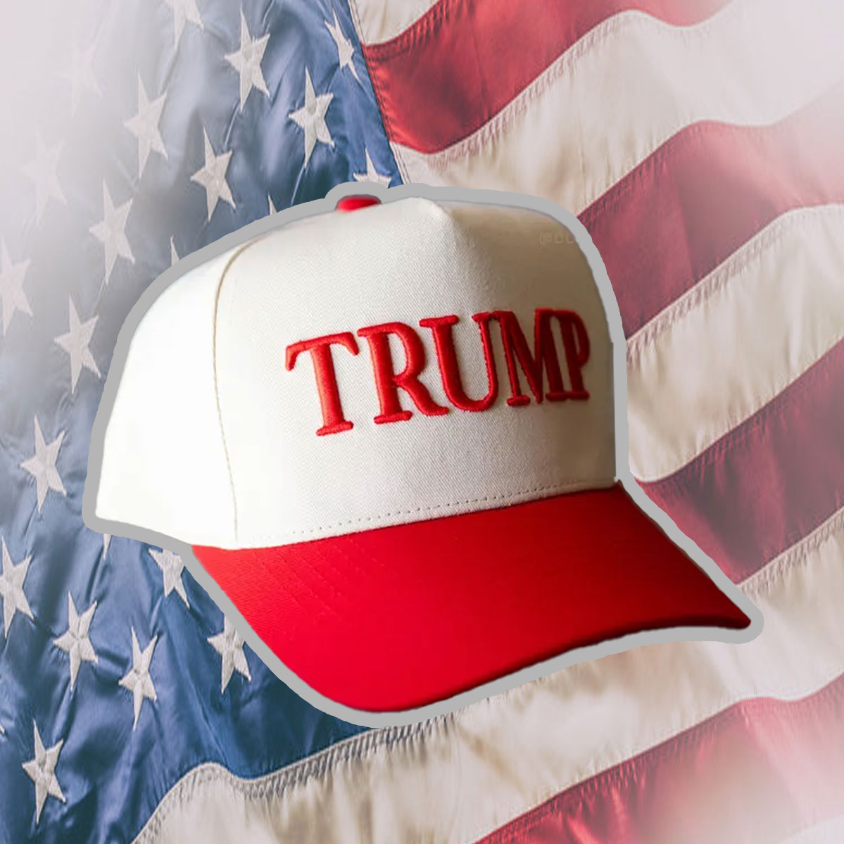 Red & Off White TRUMP 2025 Hat