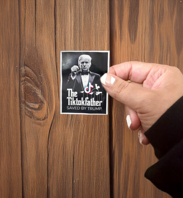 The Tiktokfather Saved By Trump 2025 Sticker ,Car Magnet