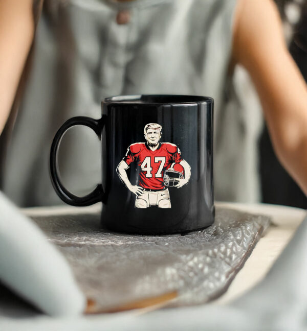 Trump American Football 47 God Bless Mug