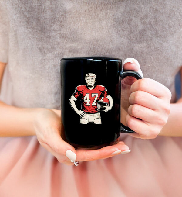 Trump American Football 47 God Bless Mug