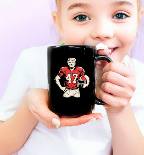 Trump American Football 47 God Bless Mug