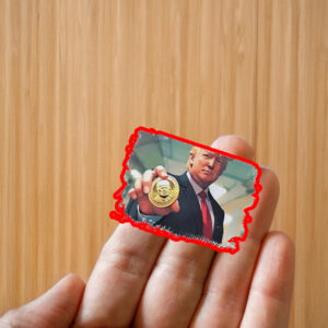 Trump Meme Crypto Coin Sticker ,Car Magnet