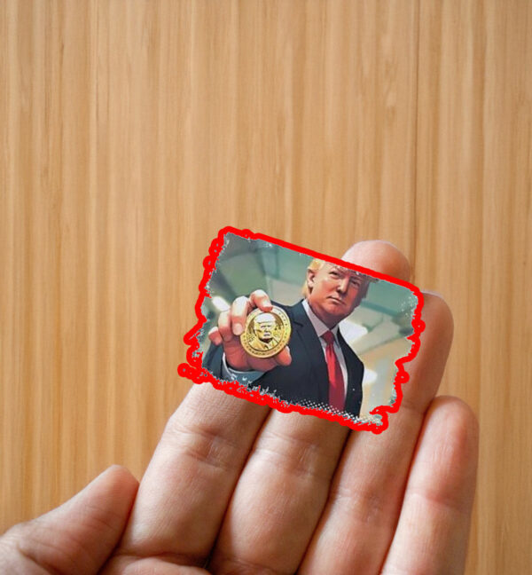 Trump Meme Crypto Coin Sticker ,Car Magnet