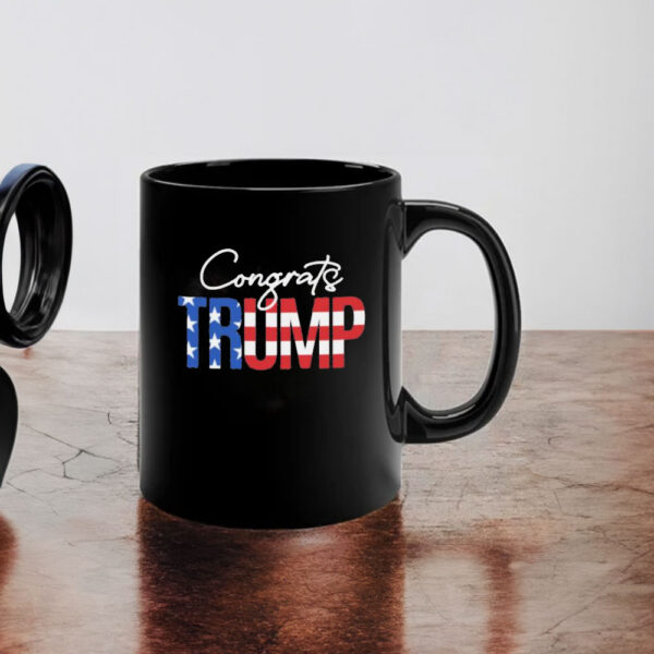 Congrats Trump American Flag Mug