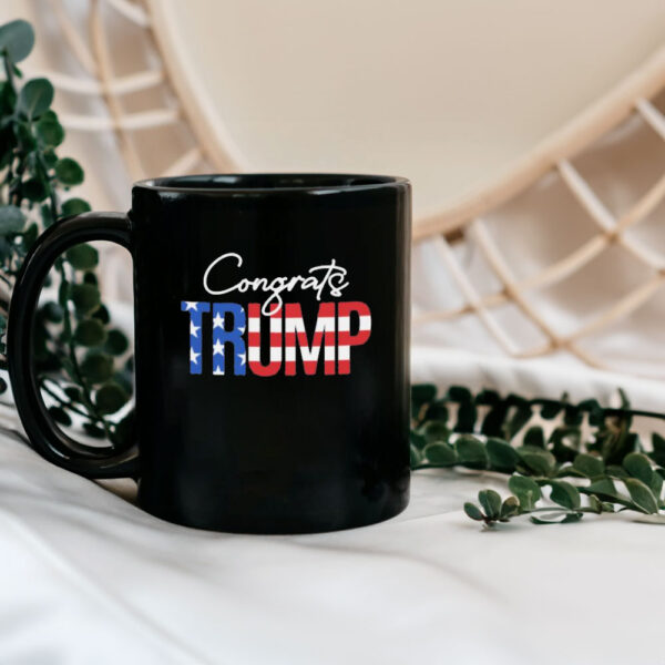 Congrats Trump American Flag Mug