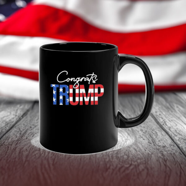 Congrats Trump American Flag Mug