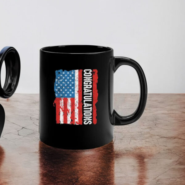 Congratulations Trump American Flag Mug